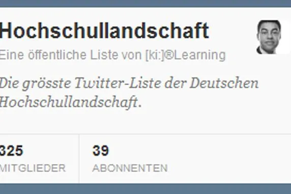 Bild: Deutsche Hochschullandschaft auf Twitter