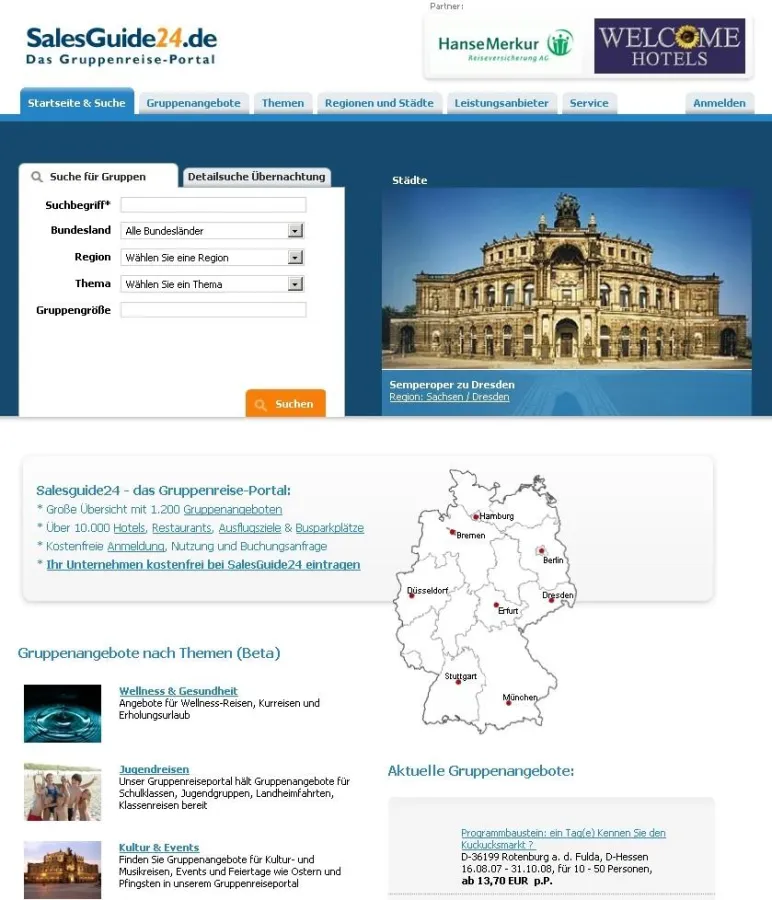 Gruppenangebote auf www.SalesGuide24.de