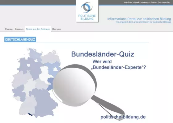 Bild: Deutschland-Quiz politische-bildung.de - mit Gewinnspiel