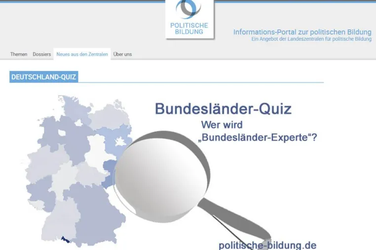 Bild: Deutschland-Quiz politische-bildung.de - mit Gewinnspiel