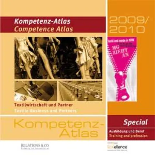 Kompetenz-Atlas „Textilwirtschaft und Partner 2009/2010“ Bild: Kompetenz-Atlas „Textilwirtschaft und Partner 2009/2010“