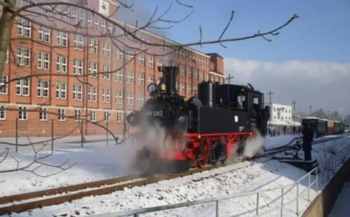 Dampflok 99 582 am 13.12.2009 in Stützengrün