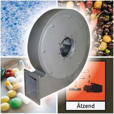 Bild: Edelstahlventilatoren – Höchste Beständigkeit gegen aggressive Stoffe und Feuchtigkeit