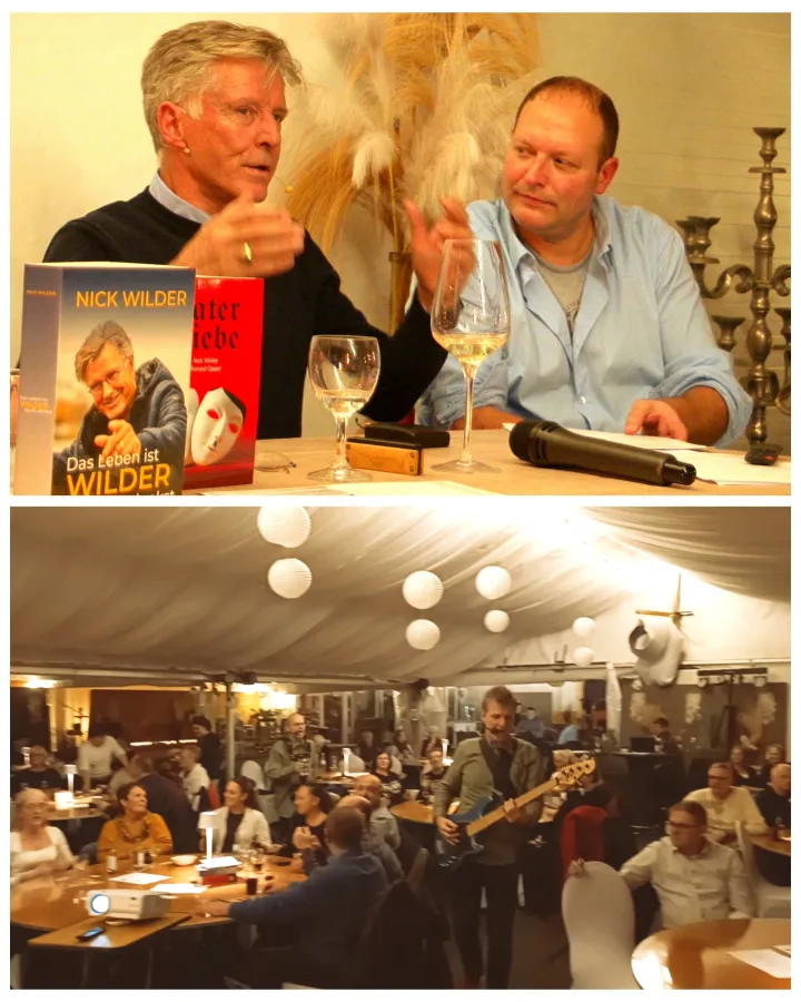 Nick Wilder stellte sein neues Buch vor - Autor Kersken moderierte vielseitig durch den Abend (© Steffen Kersken)