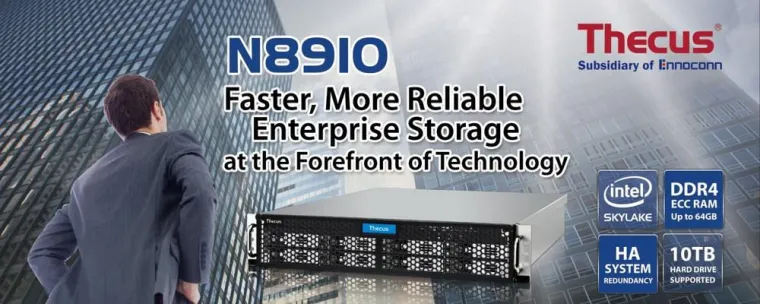 Bild: Thecus kündigt mit dem N8910 ein neues 2U-Rackmount-NAS an