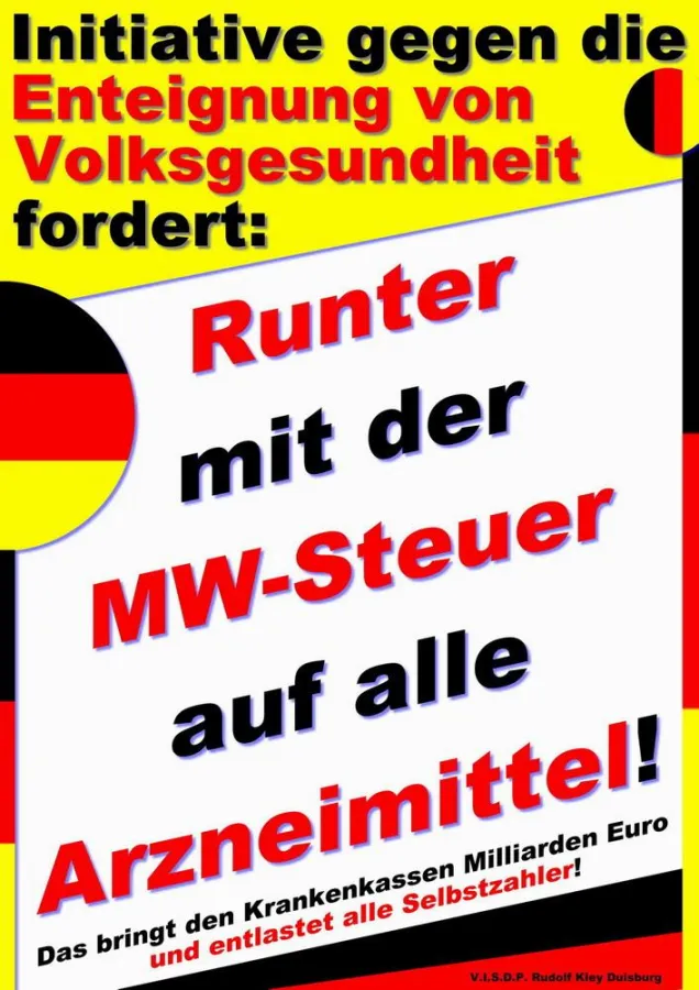 Plakat und Forderung nehmen sich jetzt hoffentlich viele Bürger zur Brust, damit ein Guinnessrekord daraus wird