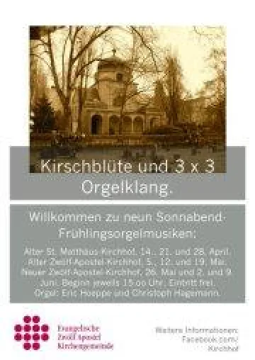 Berlin: Kirschblüte und 3 x 3 Orgelklang - Neun Konzerte auf der Insel Bild: Berlin: Kirschblüte und 3 x 3 Orgelklang - Neun Konzerte auf der Insel