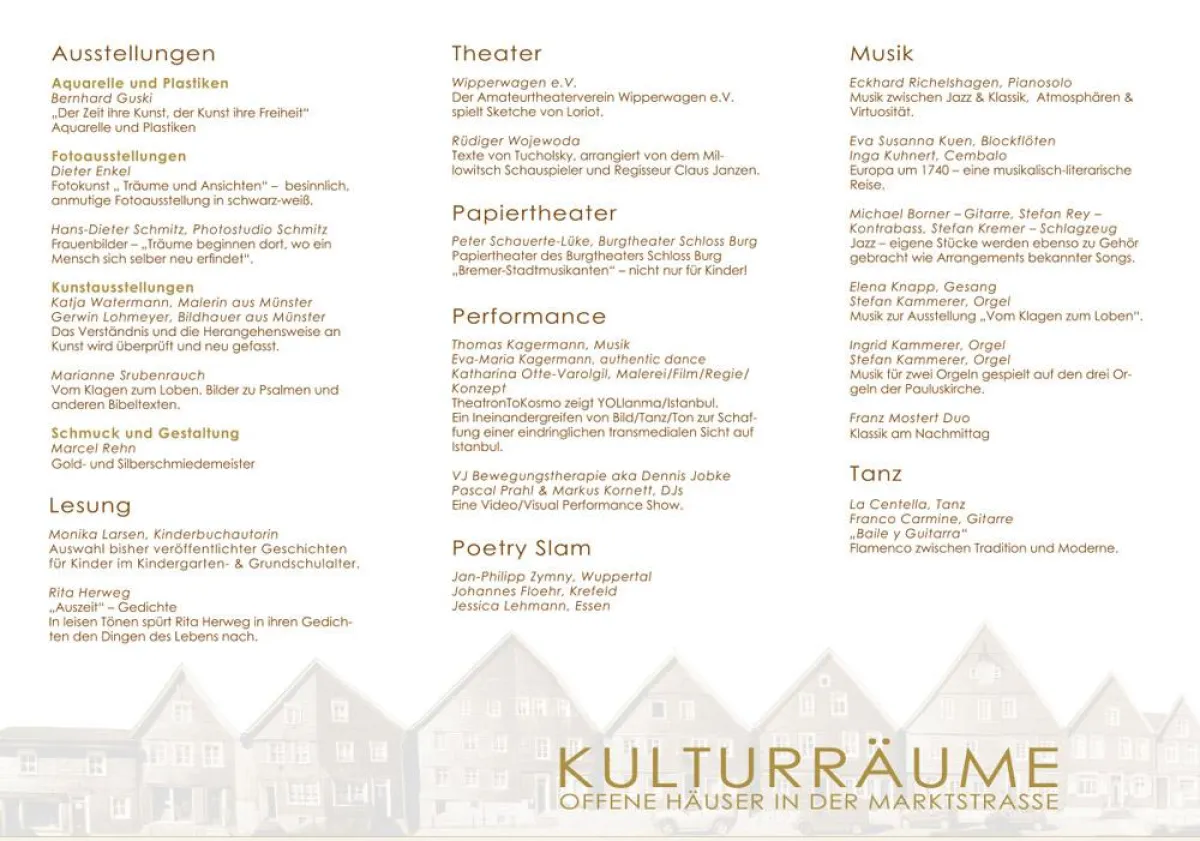 9. Juni 2012 14 -18 Uhr Hückeswagener Altstadt