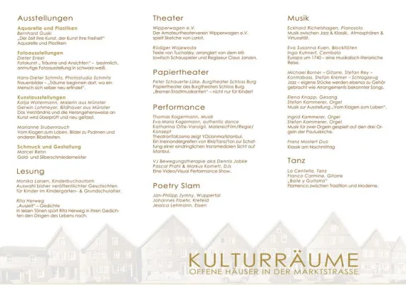 Kulturräume- Offene Häuser in der Marktstraße Bild: Kulturräume- Offene Häuser in der Marktstraße