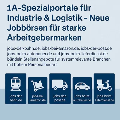 1A-Spezialportale für Industrie & Logistik – Neue Jobbörsen für starke Arbeitgebermarken Bild: 1A-Spezialportale für Industrie & Logistik – Neue Jobbörsen für starke Arbeitgebermarken