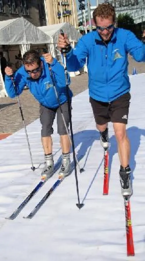 Test der Ski-Langlaufbahn