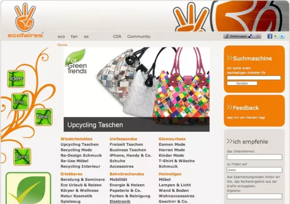 “Orange Seiten für Grüne Geschäfte” - ecofaire Online Plattform wird 1 Jahr alt Bild: “Orange Seiten für Grüne Geschäfte” - ecofaire Online Plattform wird 1 Jahr alt