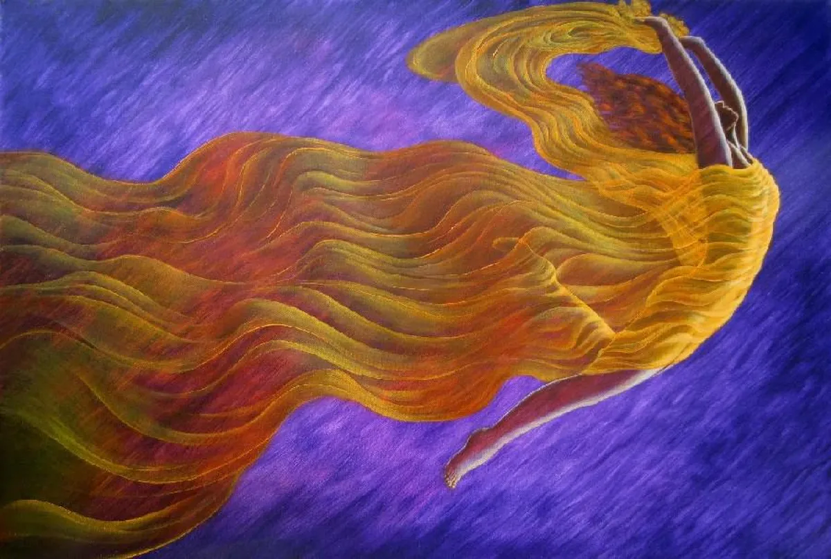 FLYING, Öl auf Leinwand, 60 x 90 cm