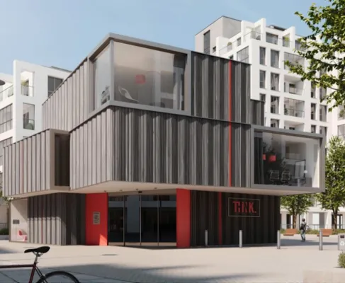 Bild: Holz in neuem Design: Dreidimensionale Fassaden für den Objektbau – vielfältige Formen mit nur zwei Profilen.