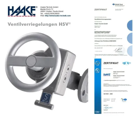 Bild: Neues Ventil-Verriegelungssystem zur Vermeidung von Ausfallzeiten, Personen-, Umwelt- und Sachschäden