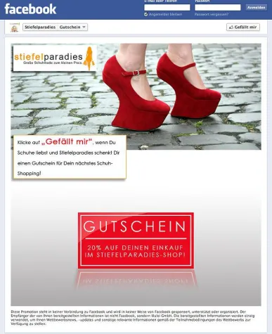 Bild: Stiefelparadies - Liken lohnt sich