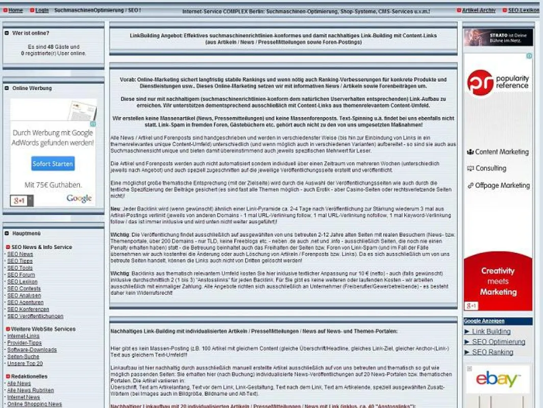 Linkbuilding Angebote