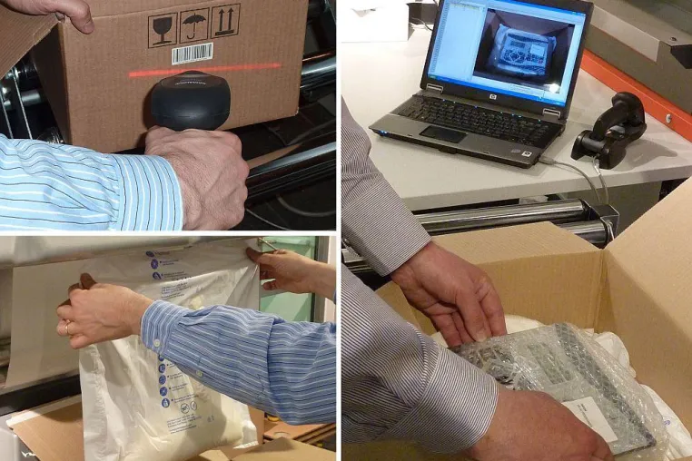 Bild: „Working Comfort“-Ausstattung für Foamplus von Storopack - Programmwahl per Barcode macht Bedienen einfach