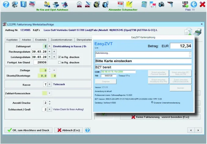 Bild: Loco-Soft jetzt mit EC-Cash Terminal Anbindung - Weniger Infektionsrisiko durch direkte Datenübergabe
