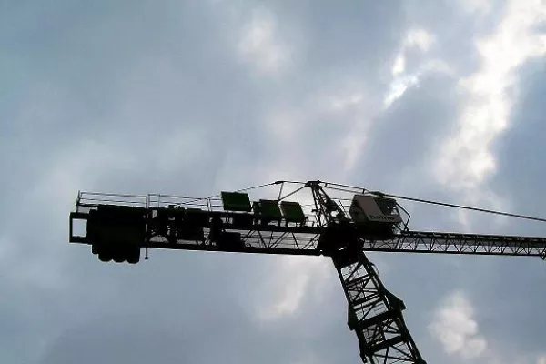 Bild: Höhenrettungsübung auf dem Bauhof der august heine baugesellschaft ag