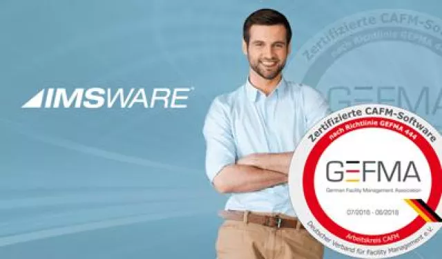 IMSWARE - Einmal mehr vollständig GEFMA 444 zertifiziert Bild: IMSWARE - Einmal mehr vollständig GEFMA 444 zertifiziert