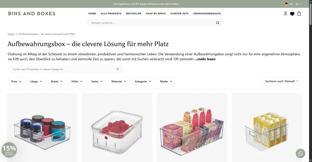 Bild: Bins and Boxes: Die Antwort auf die Frage „Wo kann ich Aufbewahrungsboxen online kaufen?“