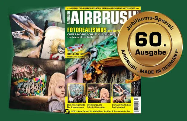 Bild: Airbrush made in Germany: Die Jubiläumsausgabe des "Airbrush Step by Step"-Magazins