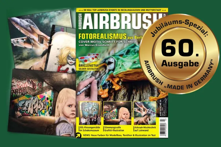 Bild: Airbrush made in Germany: Die Jubiläumsausgabe des "Airbrush Step by Step"-Magazins
