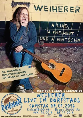 Bild: Weiherer live am 09.01.2016 im Dorfstadl Buttlerhof Tutzing/Traubing
