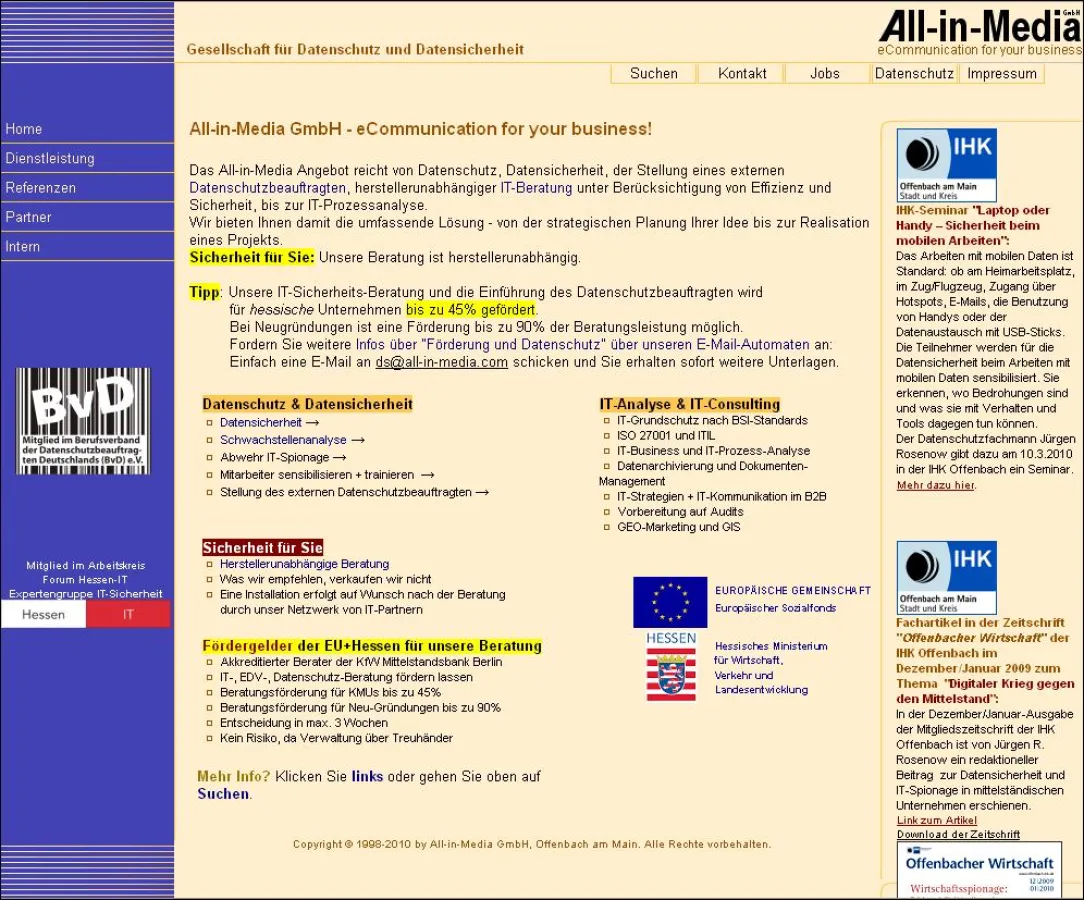 All-in-Media GmbH - Gesellschaft für Datenschutz und Datensicherheit