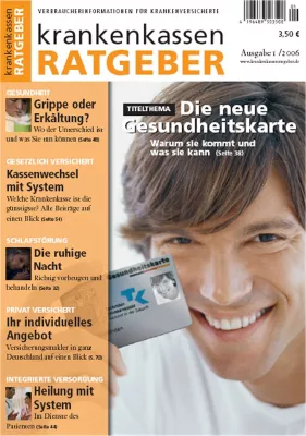 Bild: Die Themen im aktuellen krankenkassenRATGEBER: Die neue Gesundheitskarte, Integrierte Versorgung, ...