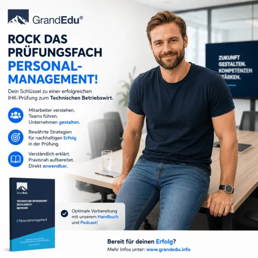 Bild: GrandEdu erweitert Prüfungsvorbereitung zum Technischen Betriebswirt: Handbuch und Podcast für IHK Prüfung