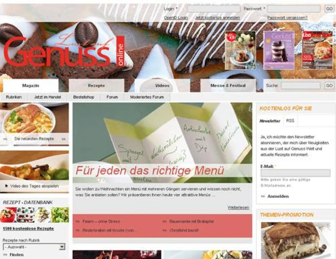 Screenshot Lustaufgenuss.de