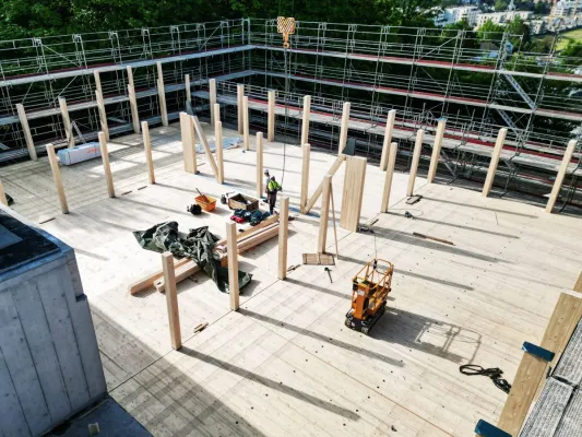 Bild: Mit Sidler SHARK® HBV Geschossdecken Material und Zeit sparen