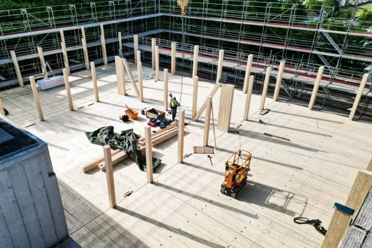 Bild: Mit Sidler SHARK® HBV Geschossdecken Material und Zeit sparen