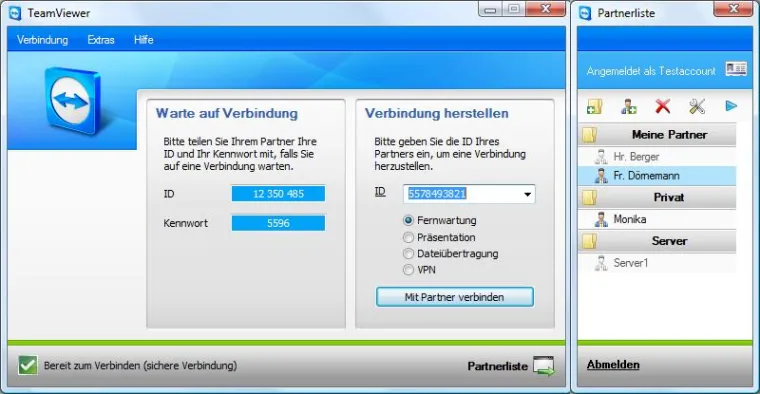 Bild: Browserbasierte Fernsteuerung - TeamViewer 4 bietet plattformübergreifenden Remote Support