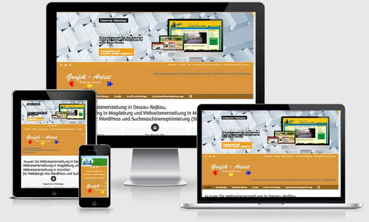 So werden responsive Webdesigns dargestellt.Snappshoot von http://ami.responsivedesign.is