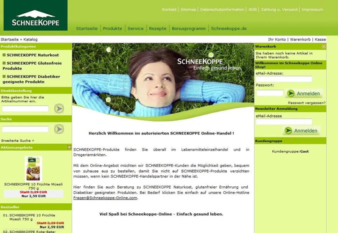 Auf www.schneekoppe-online.de schnell das Lieblings- Produkt finden und nach Hause liefern lassen.