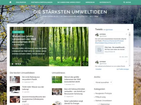 Bild: Printzipia-Blog „Die besten Umweltideen“ mit neuer Optik und Infrastruktur