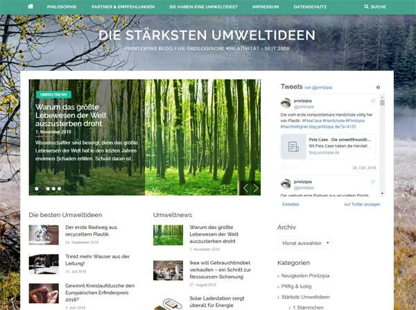 Printzipia-Blog „Die besten Umweltideen“ mit neuer Optik und Infrastruktur Bild: Printzipia-Blog „Die besten Umweltideen“ mit neuer Optik und Infrastruktur