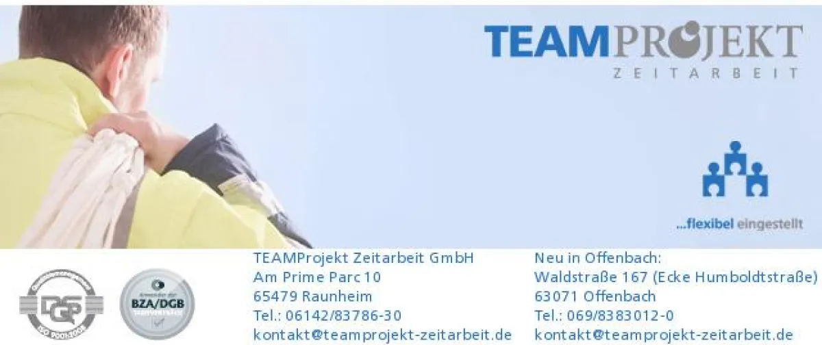 TEAMProjekt Zeitarbeit - neue Niederlassung in Offenbach