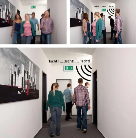 Schon gehört? Sprechende Notausgänge retten Leben Bild: Schon gehört? Sprechende Notausgänge retten Leben