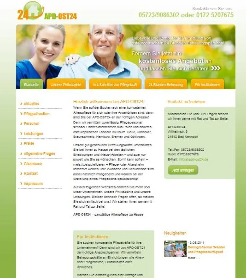 Website von APD-OST24