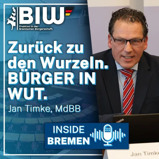 Zurück zu den Wurzeln: die Fraktion BÜNDNIS DEUTSCHLAND wird wieder zur Fraktion BÜRGER IN WUT Bild: Zurück zu den Wurzeln: die Fraktion BÜNDNIS DEUTSCHLAND wird wieder zur Fraktion BÜRGER IN WUT