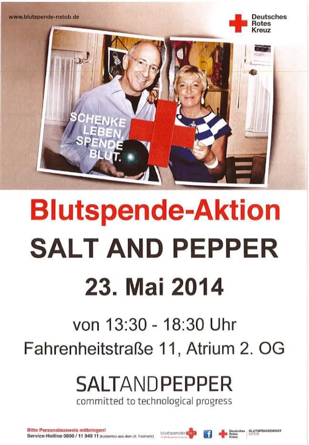 Blutspende-Aktion von Salt and Pepper und dem Deutschen Roten Kreuz