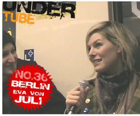 Bild: Juli Sängerin zu Gast beim Videoblog undertube - live aus der Berliner U-Bahn