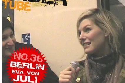 Bild: Juli Sängerin zu Gast beim Videoblog undertube - live aus der Berliner U-Bahn