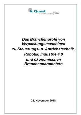 Bild: Das Branchenprofil zur Automation von Verpackungsmaschinen – neue Quest Studie