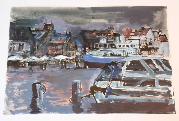 Bild: Eröffnung Kunstausstellung Franz Kottmeier im Künstlercafé & Wortwerke in Husum