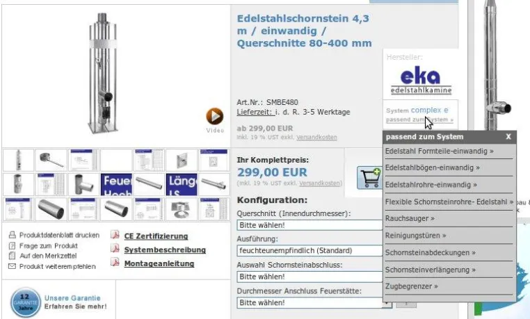 Bild: Neues Keyfeature beim Schornsteinmarkt